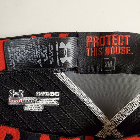 Under Armour Compression Shorts 9" Core Short Pro Graphite Black Red - Picture 5 of 7